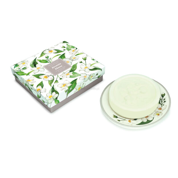 Zestaw prezentowy Jaśmin biały (Jasmin Blanc) - mydło 100 g w mydelniczce | Esprit Provence