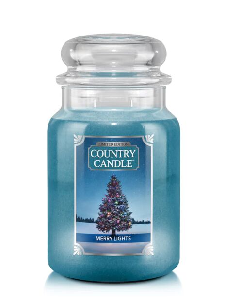 Duża świeca zapachowa Merry Lights – Country Candle | 737 g | 2 knoty