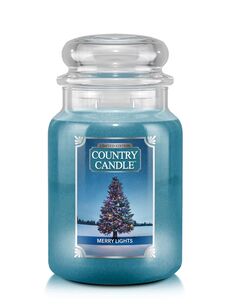 Merry Lights - Country Candle - duża świeca zapachowa z dwoma knotami (737g)