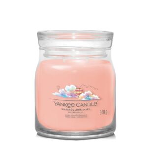 Watercolour Skies - Yankee Candle Signature - średnia świeca zapachowa z dwoma knotami 