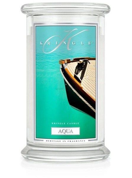 Aqua - Kringle Candle - duża świeca z dwoma knotami (624g)