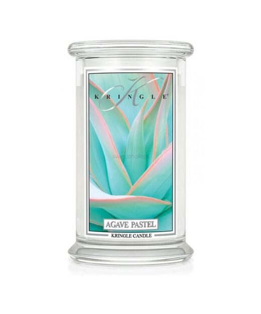 Agave Pastel - Kringle Candle - duża świeca z dwoma knotami (624g)