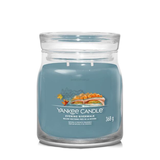 Evening Riverwalk - Yankee Candle Signature - średnia świeca z dwoma knotami