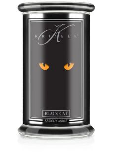 Black Cat - Kringle Candle - duża świeca z dwoma knotami (624g) - seria Halloween