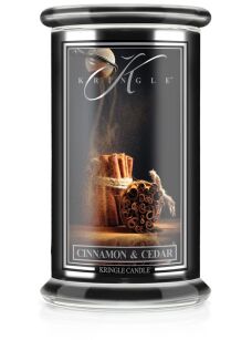 Kringle Candle Cinnamon & Cedar Reserve – duża świeca zapachowa 623 g 2 knoty