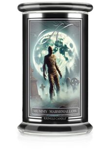 Mummy Marshmallow - Kringle Candle - duża świeca z dwoma knotami (624g) - seria Halloween