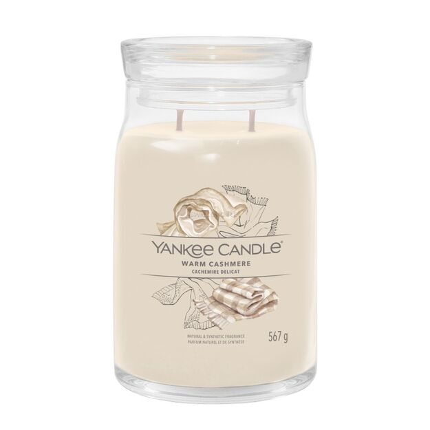 Warm Cashmere - Yankee Candle Signature - duża świeca z dwoma knotami - nowość 2022