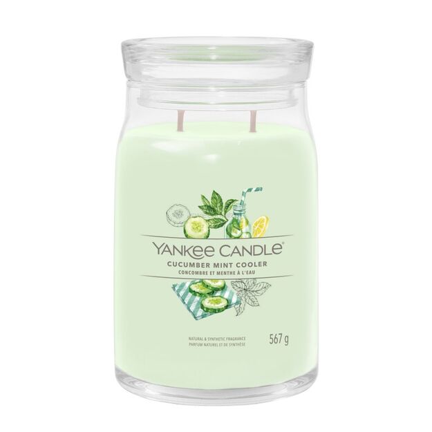 Cucumber Mint Cooler - Yankee Candle Signature - duża świeca zapachowa z dwoma knotami - nowość 2023