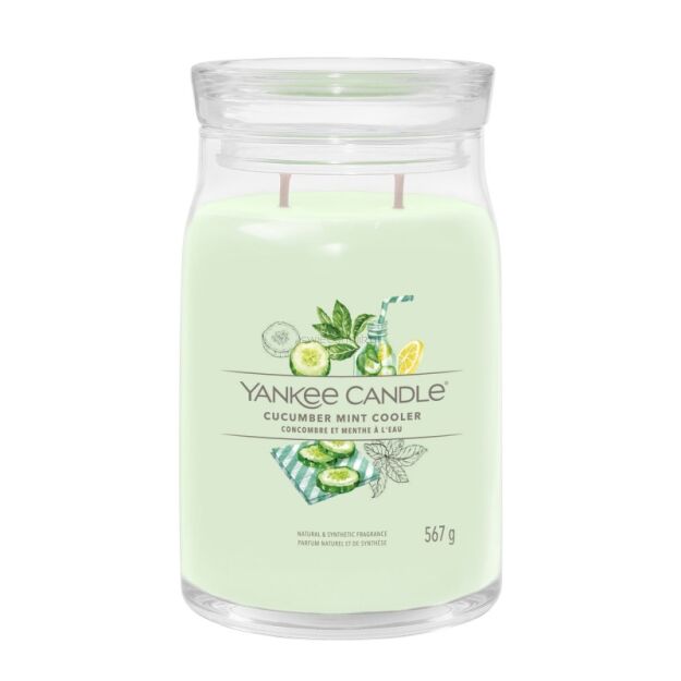 Cucumber Mint Cooler - Yankee Candle Signature - duża świeca zapachowa z dwoma knotami 