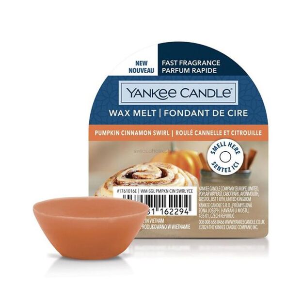 Pumpkin Cinnamon Swirl - Yankee Candle - wosk zapachowy - nowośc 2024