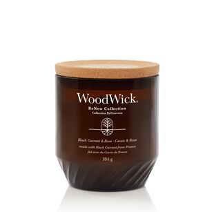 Black Currant & Rose - WoodWick - średnia świeca zapachowa z drewnianym knotem - ReNew Collection