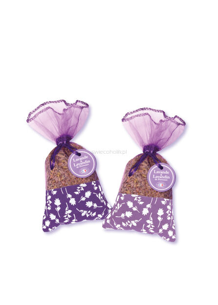 Woreczek zapachowy lawenda i lawandin mały 10 g – organza wzór prowansalski Esprit Provence
