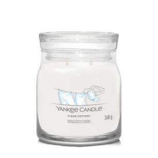 Clean Cotton - Yankee Candle Signature - średnia świeca z dwoma knotami 