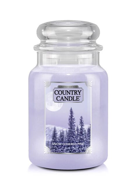 Snow Covered Pine - Country Candle - duża świeca zapachowa z dwoma knotami (737g)