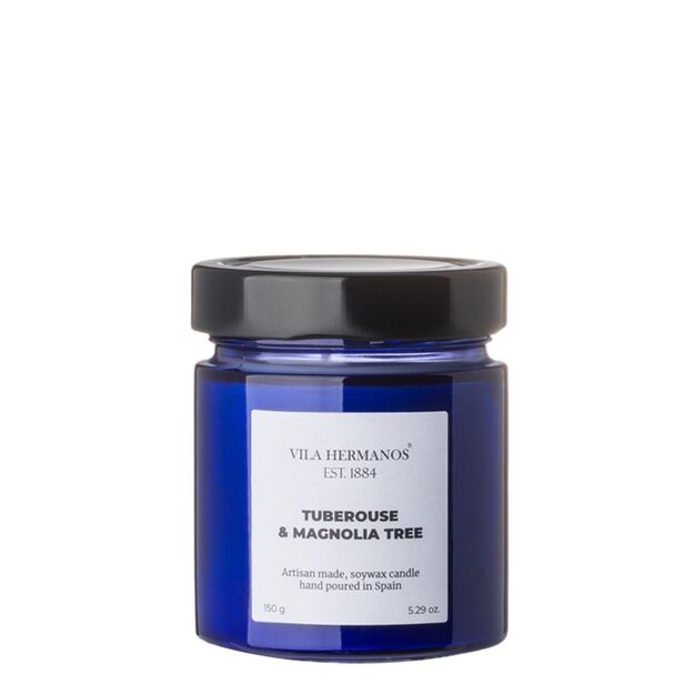 Tuberose & Magnolia Tree- Vila Hermanos - świeca zapachowa 150g - seria Apothecary Cobalt Blue