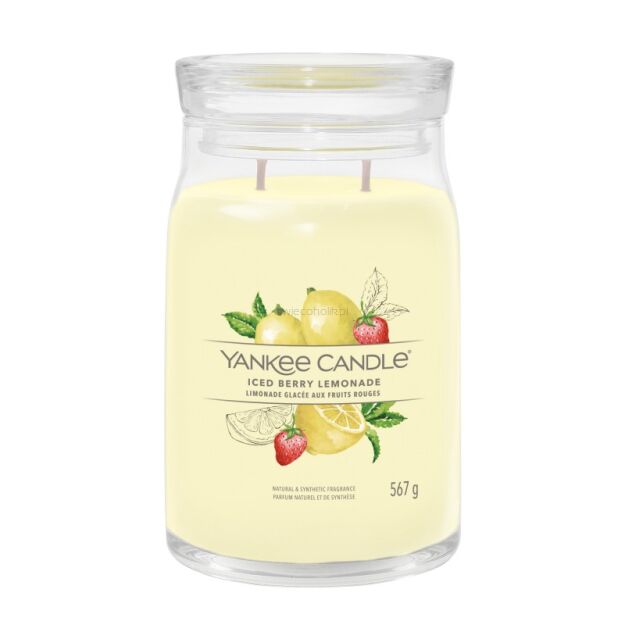 Iced Berry Lemonade - Yankee Candle Signature - duża świeca z dwoma knotami