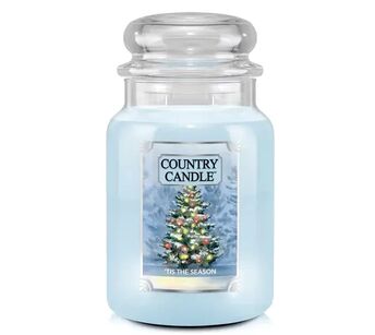 Tis the Season - Country Candle - duża świeca zapachowa z dwoma knotami (737g)