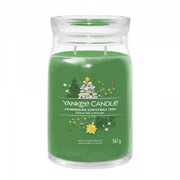 Shimmering Christmas Tree - Yankee Candle Signature - duża świeca zapachowa z dwoma knotami