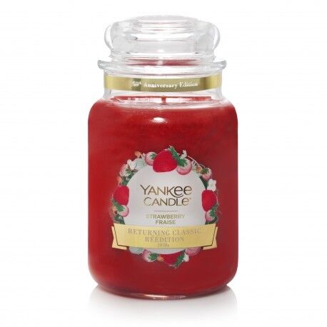 Yankee Candle Strawberry - duża świeca zapachowa