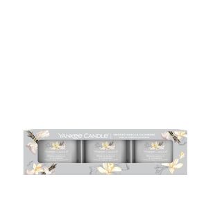 Smoked Vanilla & Cashmere - Yankee Candle Signature - świeca mini 3 pack