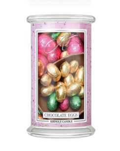 Duża świeca zapachowa Chocolate Eggs – Kringle Candle | 624 g | 2 knoty | Wielkanoc
