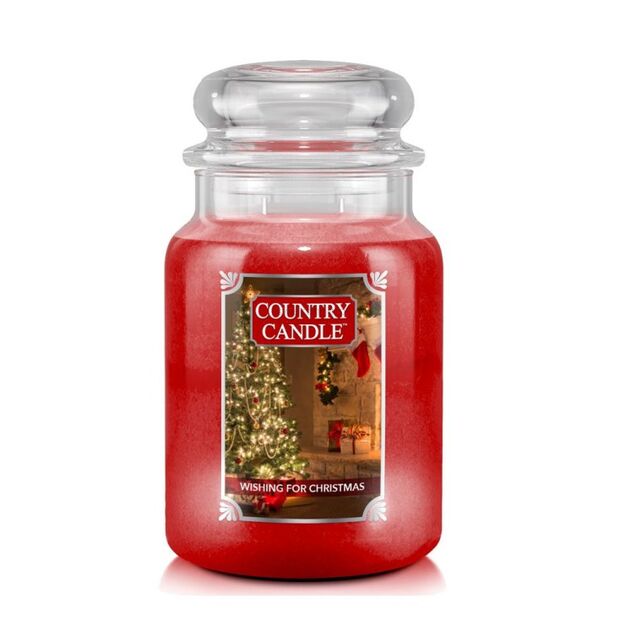 Wishing for Christmas - Country Candle - duża świeca zapachowa z dwoma knotami (737g)