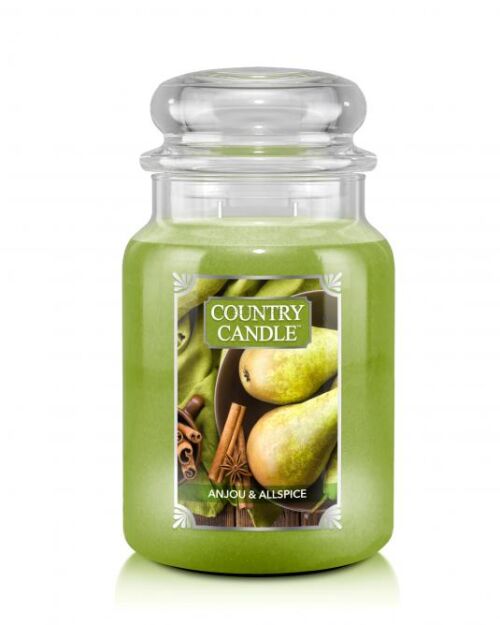 Duża świeca zapachowa Anjou & Allspice – Country Candle | 652 g | 2 knoty
