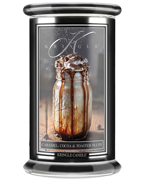 Caramel, Cocoa & Toasted Fluff - Kringle Candle - duża świeca z dwoma knotami (624g) - seria Reserve