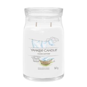 Clean Cotton - Yankee Candle Signature - duża świeca z dwoma knotami