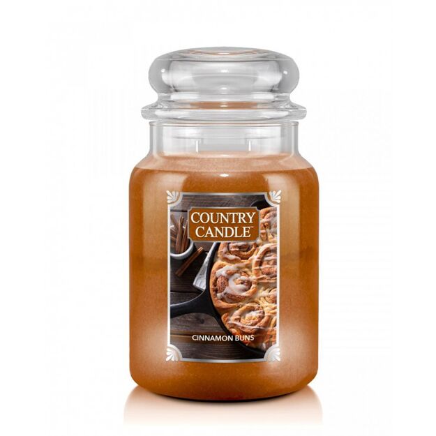 Cinnamon Buns - Country Candle - duża świeca zapachowa z dwoma knotami (652g)