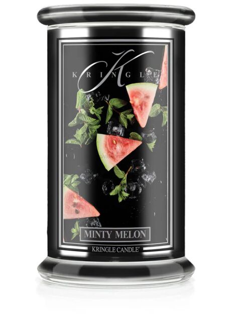 Minty Melon - Kringle Candle - duża świeca z dwoma knotami (624g) - seria Reserve
