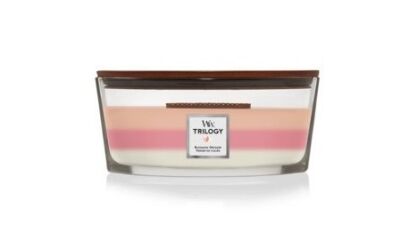 Blooming Orchard - Woodwick Trilogy - świeca elipsa z drewnianym knotem 