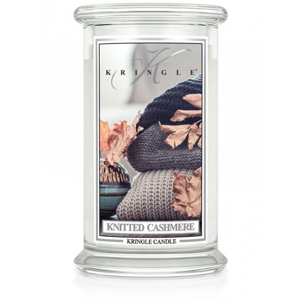 Knitted Cashmere - Kringle Candle - duża świeca z dwoma knotami (624g)