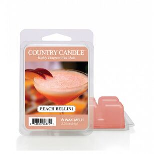 Peach Bellini - Country Candle - wosk zapachowy 64 gram