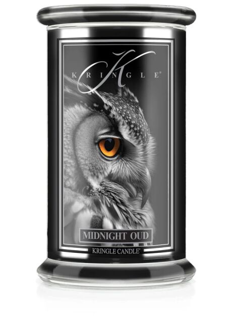 Midnight Oud - Kringle Candle - duża świeca z dwoma knotami (624g) - seria Reserve