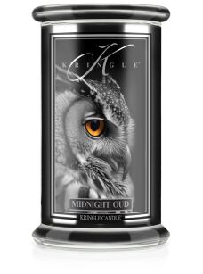 Midnight Oud - Kringle Candle - duża świeca z dwoma knotami (624g) - seria Reserve