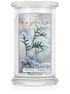 Winter Cypress - Kringle Candle - duża świeca z dwoma knotami (624g)