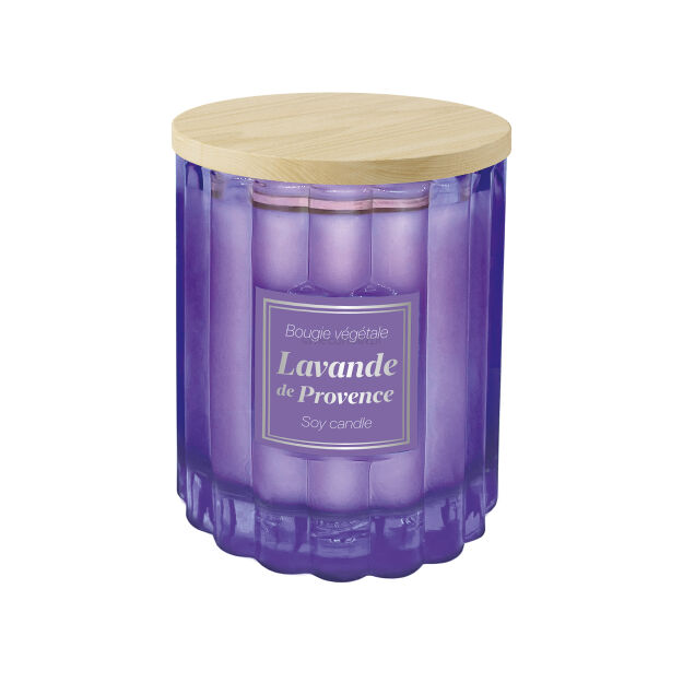 Esprit Provence - Lavande de Provence - świeca zapachowa 190 g z drewnianą pokrywką
