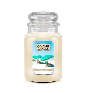 Sand & Santal - Country Candle - duża świeca zapachowa z dwoma knotami (737g)