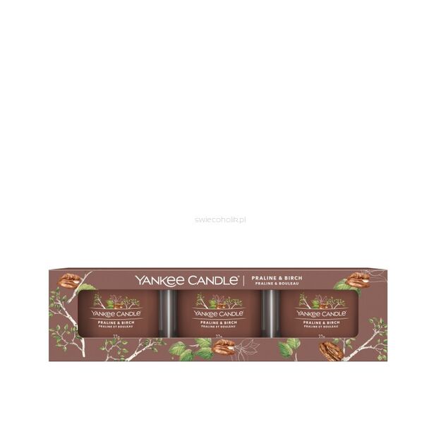 Praline & Birch - Yankee Candle Signature - świeca mini 3 pack