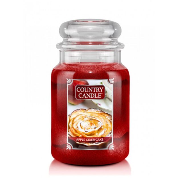 Duża świeca zapachowa Apple Cider Cake – Country Candle | 737 g | 2 knoty