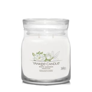 White Gardenia - Yankee Candle Signature - średnia świeca z dwoma knotami 