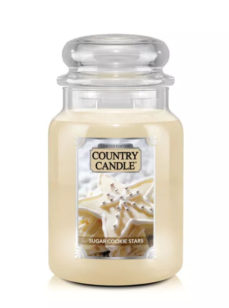 Duża świeca zapachowa Sugar Cookie Star – Country Candle | 737 g | 2 knoty