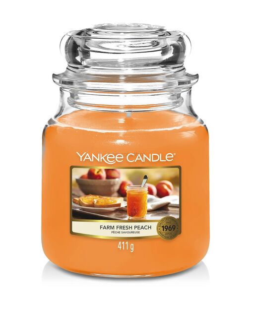 Farm Fresh Peach - Yankee Candle - średnia świeca zapachowa - nowość 2021