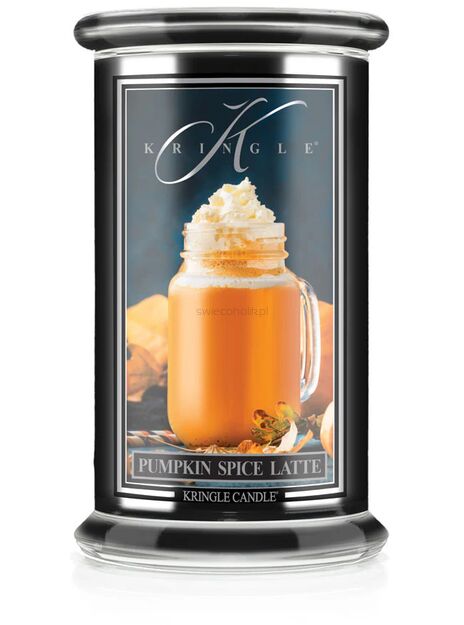 Pumpkin Spice Latte - Kringle Candle - duża świeca zapachowa 2 knoty (624g)