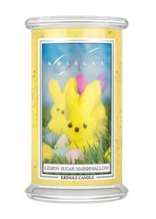 Duża świeca zapachowa Lemon Sugar Marshmallow – Kringle Candle | 624 g | 2 knoty | Wielkanoc