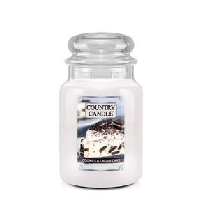 Cookies & Cream Cake - Country Candle - duża świeca zapachowa z dwoma knotami (652g)