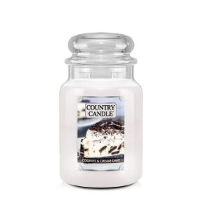 Duża świeca zapachowa Cookies & Cream Cake – Country Candle | 680 g | 2 knoty