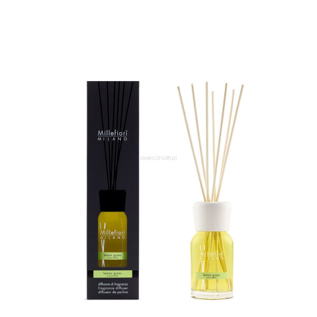 Lemon Grass- Millefiori- dyfuzor zapachowy z patyczkami 100 ml Natural