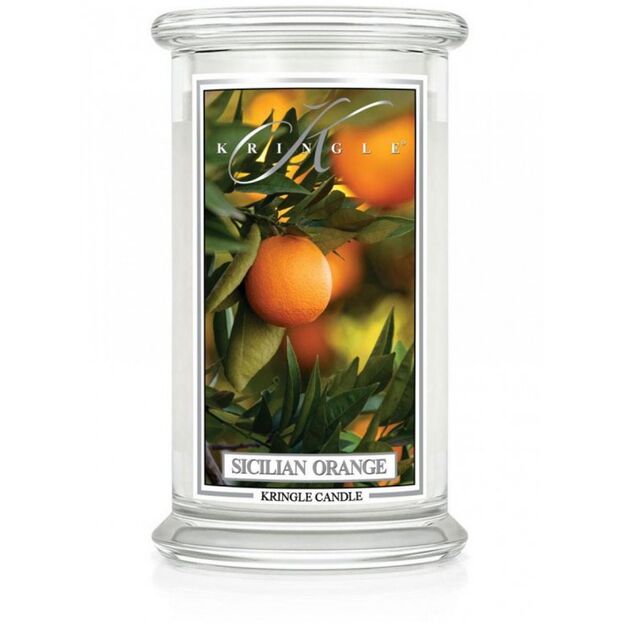 Sicilian Orange - Kringle Candle - duża świeca z dwoma knotami (624g)